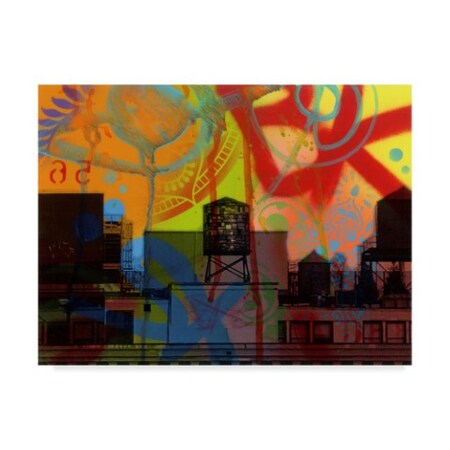 Dean Russo 'Brooklyn Watertower' Canvas Art,35x47